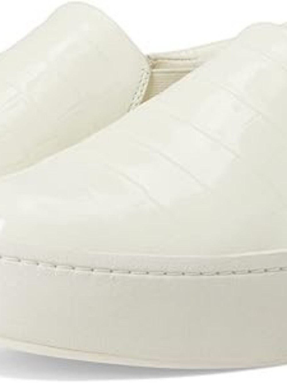 Vince Womens Warren Platform Slip On Fashion Sneakers Cream Leather Shoes 8 M